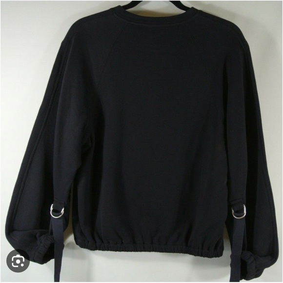 Helmut Lang Buckle Cuff Cotton Sweater dark  Navy Large Like New condition $350 - Picture 8 of 11